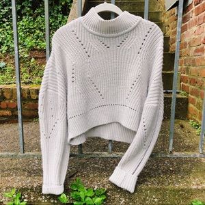 Cropped knit sweater